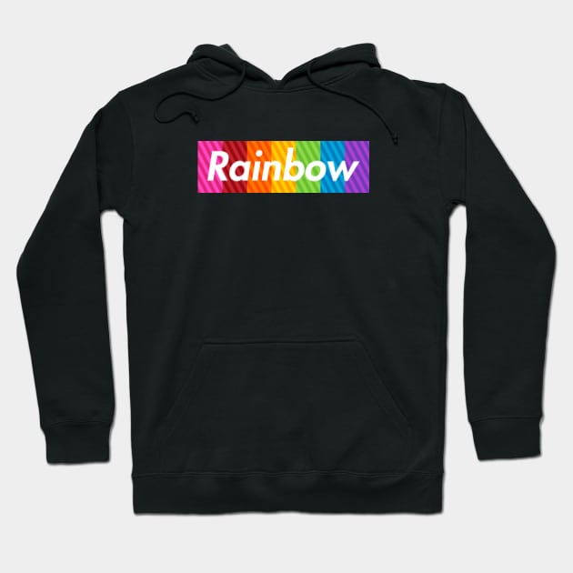 Rainbow Supreme Parody Supreme Logo Parody Hoodie TeePublic